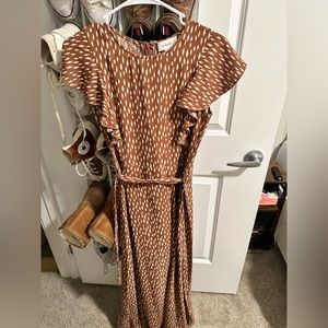 Bohme brownish orange dress with belt. Size XS.